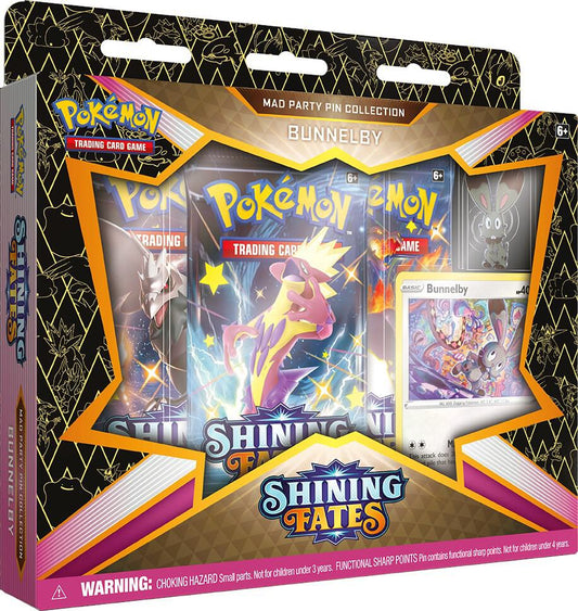 Pokemon Shining Fates Bunnelby Mad Party Pin Collection