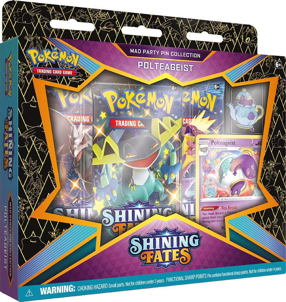 Pokemon Shining Fates Poltergeist Mad Party Pin Collection