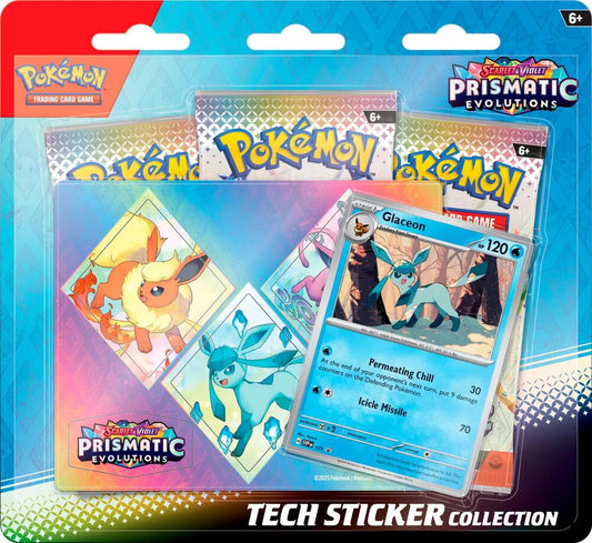 Pokemon Prismatic Evolutions Tech Sticker Collection (Glaceon)