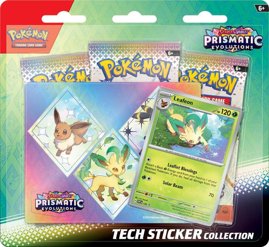 Pokemon Prismatic Evolutions Tech Sticker Collection (Leafeon)