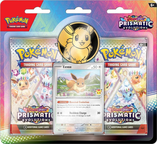 Pokemon Prismatic Evolutions 2-pack Blister With Eevee Pokemon Day 2025 Promo