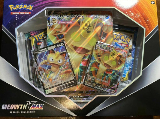 Pokemon Meowth Vmax Special Collection International 4 packs
